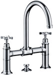 Bateria umywalkowa Hansgrohe Axor Montreux dwuuchwytowa z mostkiem, DN15 - nikiel szczotkowany 16510820