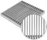 Rolled aluminum platform silver - 10mm - 250 - L600