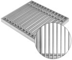 Rolled aluminum platform silver - 13mm - 250 - L600