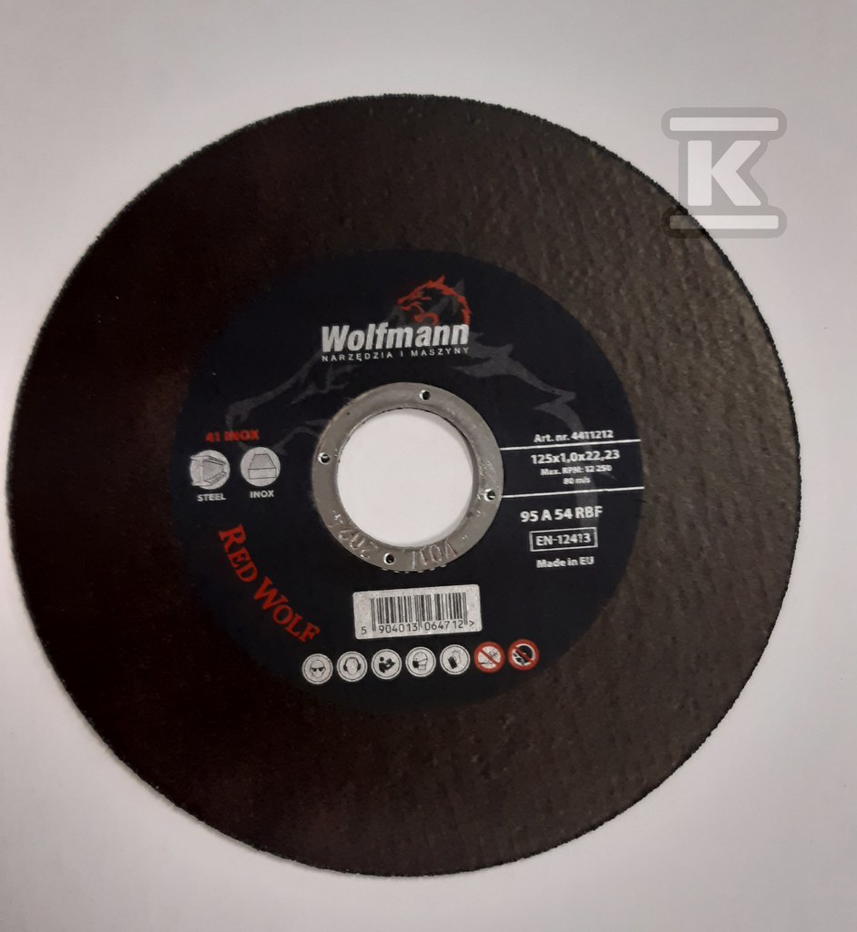 Cutting disc 125x1.0 Inox Red Wolf - 411212