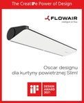 SLIM W-100 vízajtófüggöny fehér (RAL9003) 1,0 m 1,2-12,1 kW