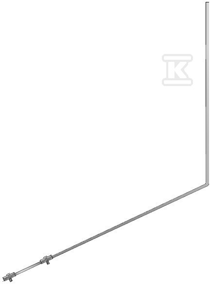 Iglica L=2000 aluminiowa skośna FI 10, - KM FW112AL