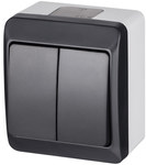 Connector "ŚWIECZNIKOWY", gray / anthracite IP44 HERMES