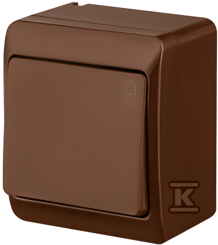Łącznik dzwonek, natynkowy, IP44, brąz, - 0337-06