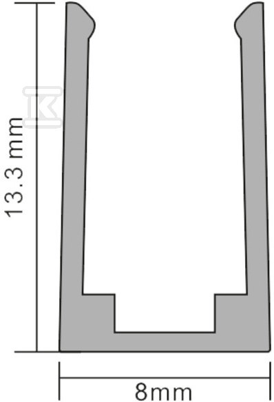 Profil aluminiowy do neonu LED 6x12mm, - PJ027842