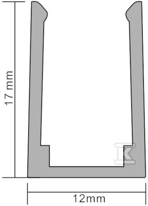 Profil aluminiowy do neonu LED 10x22mm, - PJ033379