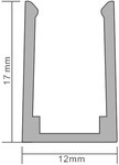 Profil aluminiowy do neonu LED 10x22mm, długość 100cm, anodowany