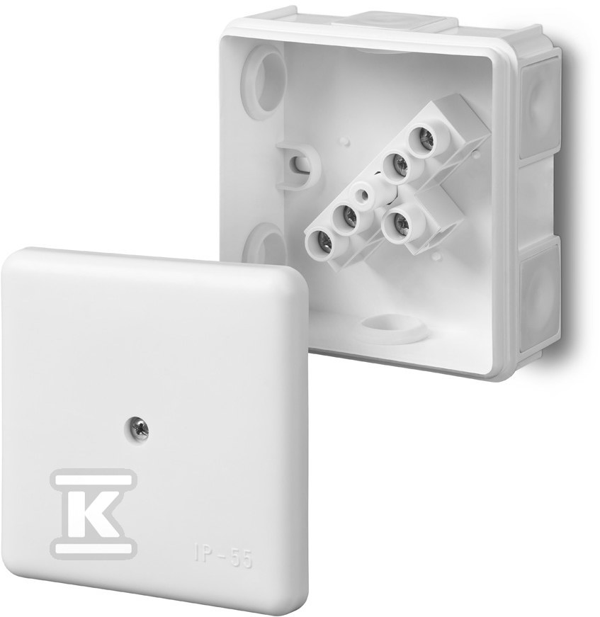 Junction box, 6 outlets, with insert, - 0226-01