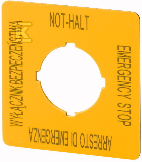 Emergency button plate PL, GB, DE, I - 167643