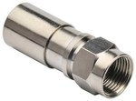 F-type compression coaxial connector for RG 6 tc'F 6 cables