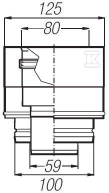 Adapter kominowy prosty do kotłów - 27016299