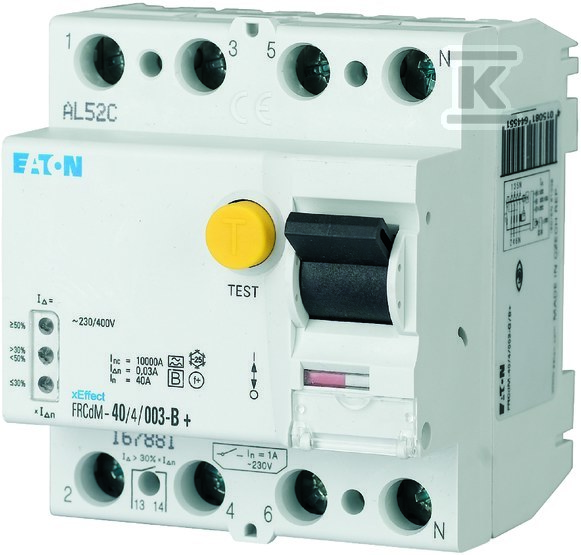 Residual current circuit breaker type - 167905