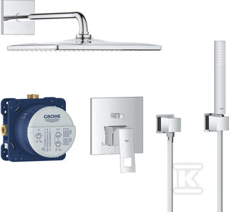 System prysznicowy Grohe EuroCube z baterią jednouchwytową i deszczownicą Rainshower Mono 310 Cube