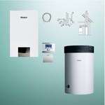 Pakiet kotła ecoTEC VC 20CS/1-7 exclusive, z zasobnikiem VIH R 200/6M, zestawem złączek, grupą bezpieczeństwa, regulatorem systemowym sensoCOMFORT 720 SPS do szachtu