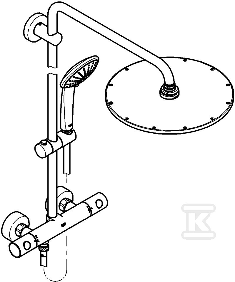 Euphoria System 310 Thermostatic shower - 26075GL0