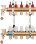 2-way manifold with thermostatic valves and flow meters, standard