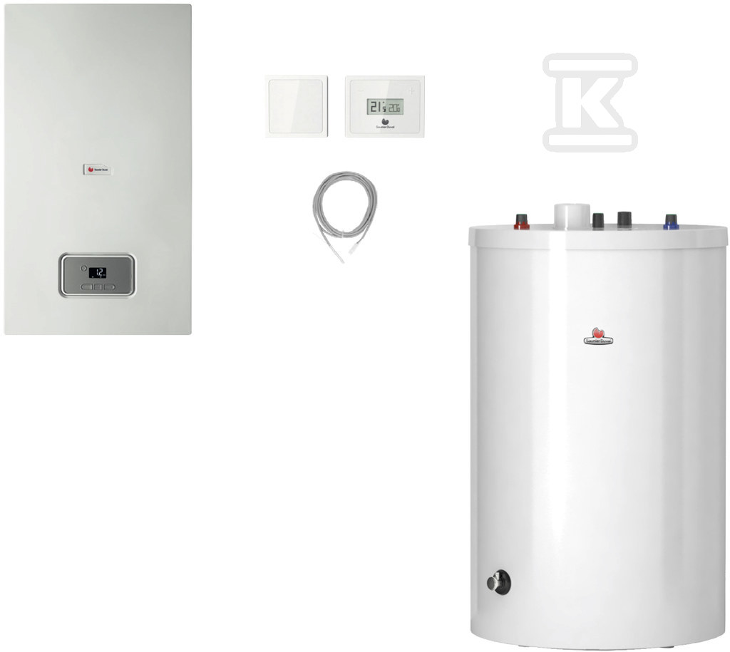 Condensing boiler with water heater - 0010021600