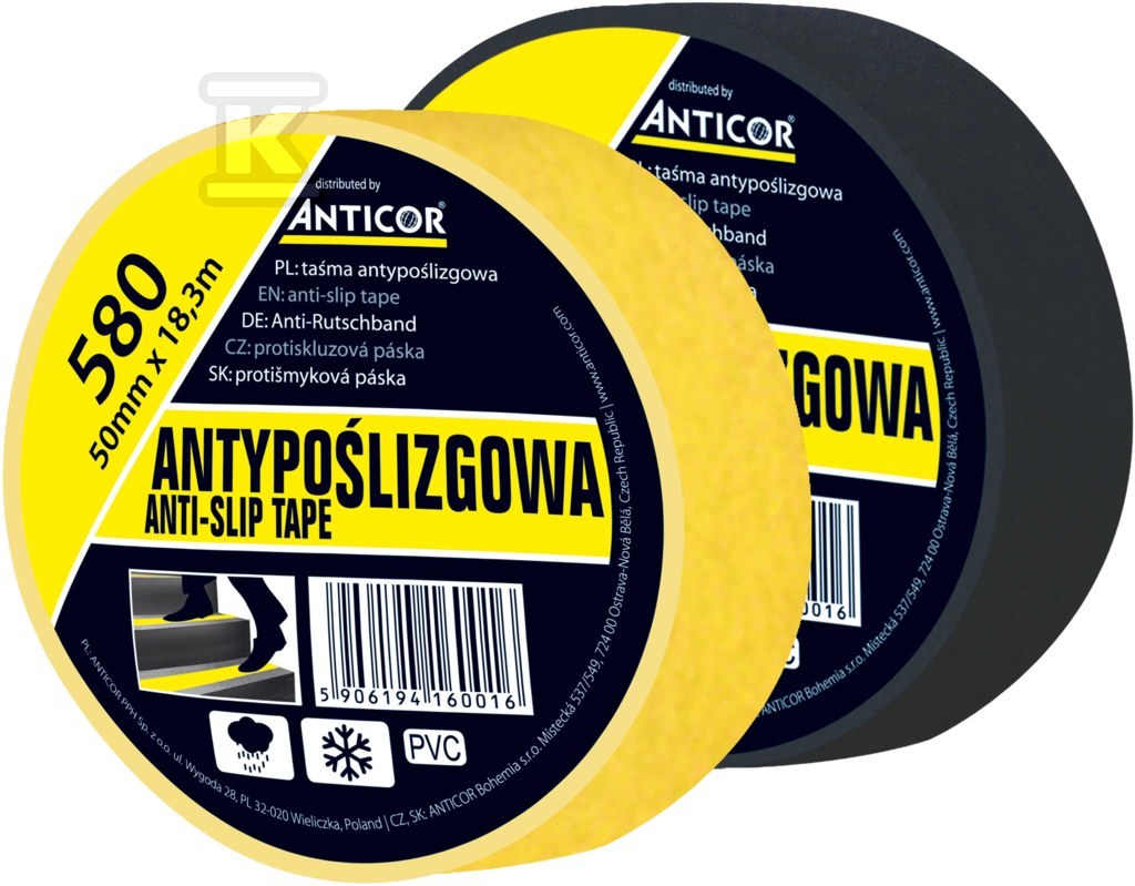 Black anti-slip tape 25mmx18.3m - PB-5800001-0025018