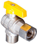 Angular ball valve for gas ORION DN20-MAl with a rotating nut with a flat seal