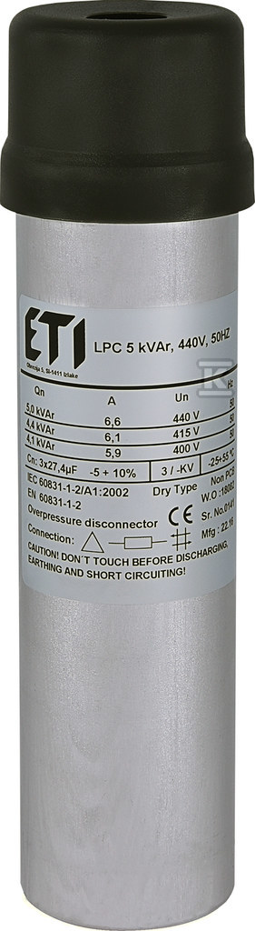 LPC 5kVAr, 440V, 50HZ Capacitor - 004656713