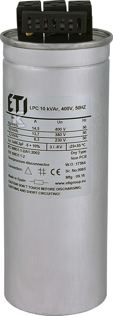 LPC 10 kVAr, 400V, 50HZ kondenzator - 004656750