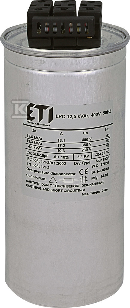 Condensator LPC 12,5 kVAr, 400 V, 50 HZ - 004656751