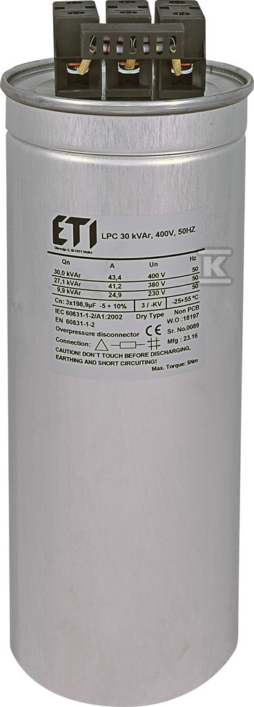 LPC 30kVAr, 400V, 50HZ Capacitor - 004656755