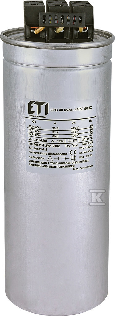 LPC 30kVAr, 440V, 50HZ Capacitor - 004656765