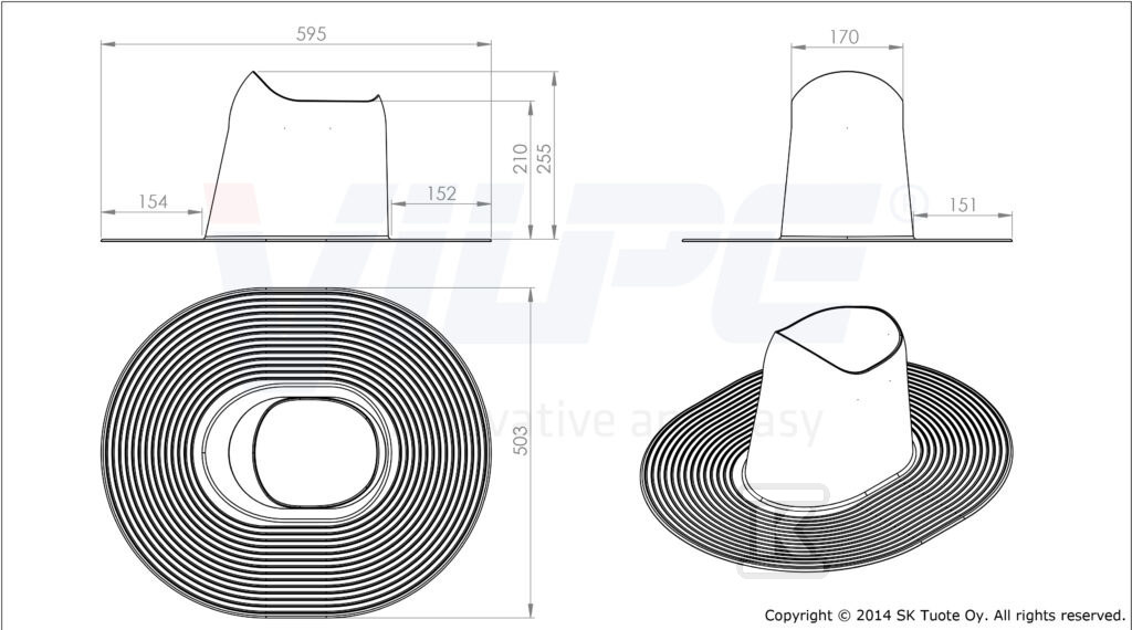 HL 200 bitumen roof transition - Black - 740752