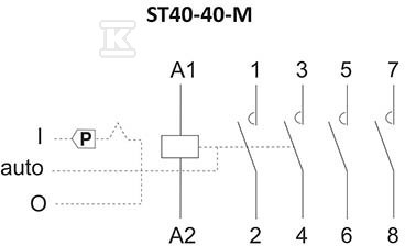 Contactor modular cu control manual, - ST40-40-M