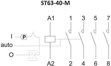 Modularni kontaktor sa ručnom - ST63-40-M