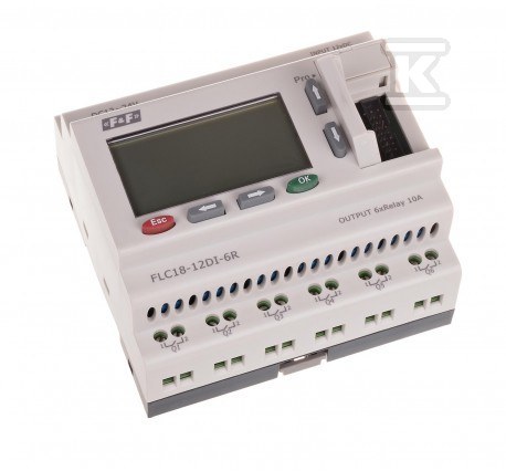 Freely programmable controller with 12 - FLC18-12DI-6R