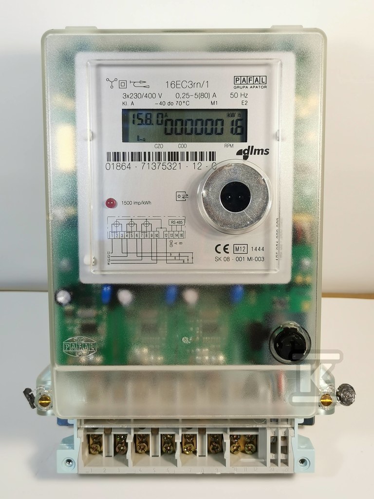 Remanufactured 3-phase electronic meter - 16EC3RN  5/80A,WZORCOWANY