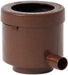 Rainwater collector DE LUXE for downpipes DN70-100 brown