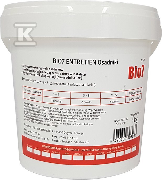 BIO7 ENTRETIEN EKSPLOATACJA 1KG - BIO7-31659