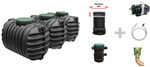 Набір для дощової води ECO GARDEN 8400L = підземний резервуар CRISTALL TRIO 8400L+wyposażenie з переносним грунтовим насосом