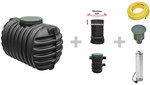 Комплект дощової води COMFORT GARDEN 2800L = CRISTALL підземний резервуар 2800L+wyposażenie з автоматичним заглибним насосом