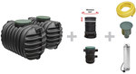 Комплект дощової води KOMFORT GARDEN 5600L = CRISTALL DUO підземний резервуар 5600L+wyposażenie з автоматичним глибинним насосом