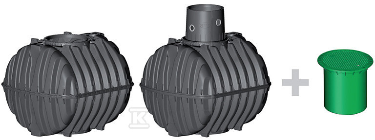 Rainwater tank PP CARAT set 2x6500L, - W-858