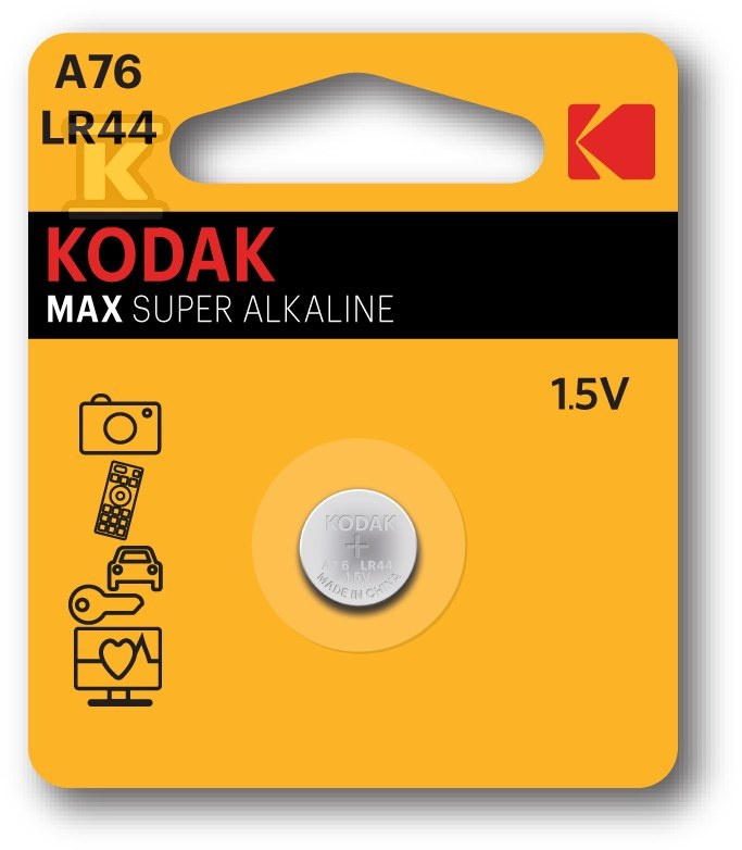 KODAK Ultra alkalna baterija KA76/LR44, - 30986336