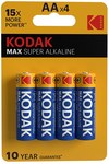 KODAK MAX KAA-4 Alkalibatterie (LR6), Blister = 4 Stk