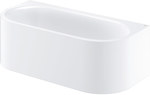 Essence Bathtub, alpine white, with overflow hole, back-to-wall