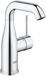 Essence Single lever basin mixer, Size M, chrome, flow restrictor 5.7 l / min, 28 mm ceramic head, with push-open plug