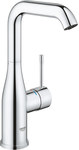 Essence Single lever basin mixer, Size L, chrome, flow restrictor 5.7 l / min, ceramic head 28 mm, with push-open plug