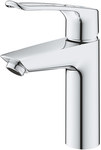 Eurosmart Single lever basin mixer, Size M, chrome, 28 mm ceramic head, separate water channels, without waste set, anti-scalding, laminar flow regulator