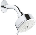 Tempesta Cosmopolitan 100 Top shower, 4 sprays, chrome, 9.5 l / min flow restrictor, ball joint