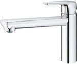 BauEdge Single lever sink mixer, chrome, spout swivel angle 140 °, separate water channels, 35 mm ceramic head