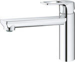 BauLoop Single lever sink mixer, chrome, spout swivel angle 140 °, separate water channels, 35 mm ceramic head