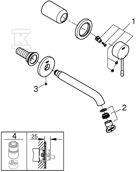 Grohe Essence 2-Loch - 19408AL1