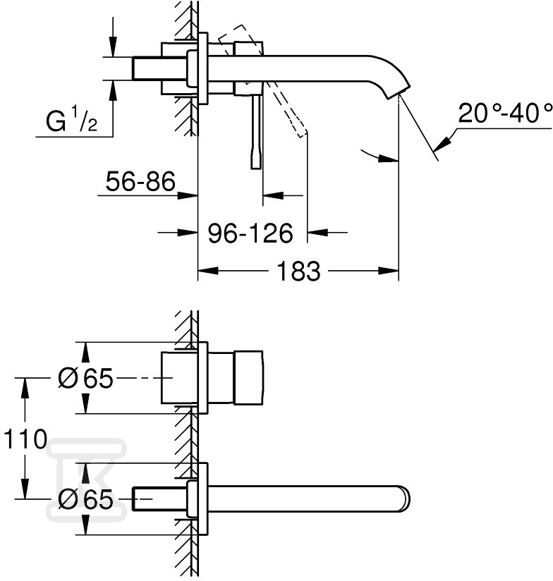 Bateria umywalkowa Grohe Essence - 19408DA1